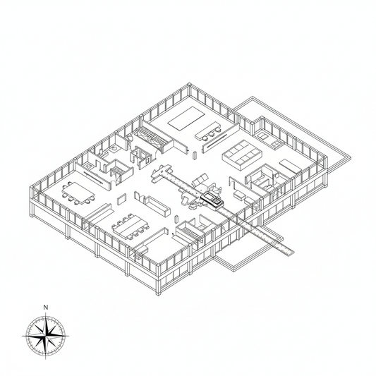 Professional site survey blueprint illustration - SharpTech PNW